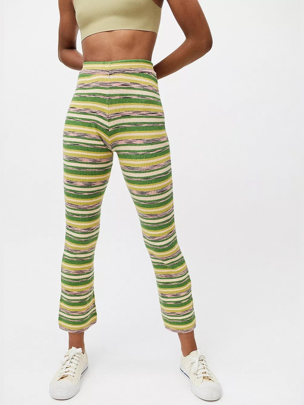 Urban Outfitters Green Tommy Stripe Knit
Flare Trousers XS - Picture 8 of 8